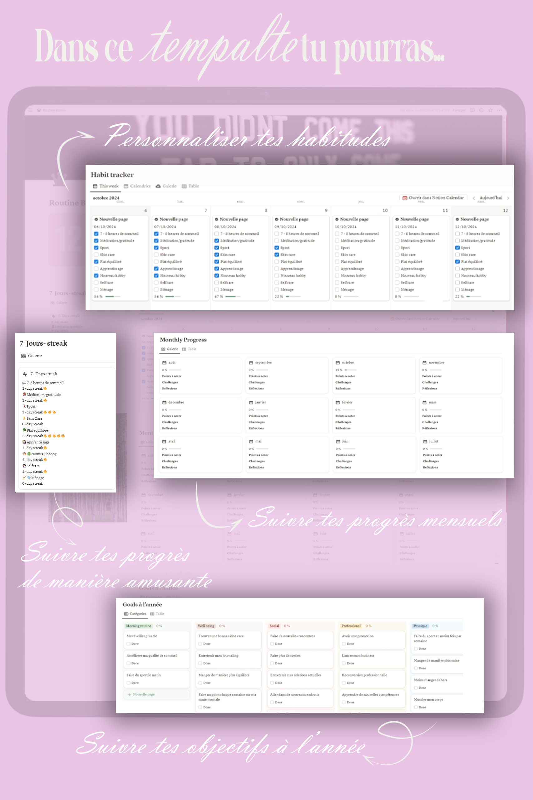Template Routine Bloom - Suis tes habitudes – Image 2