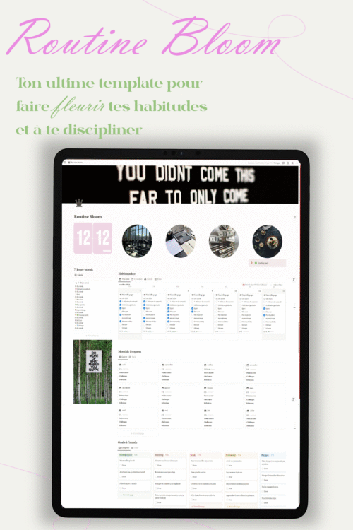 Template Routine Bloom - Suis tes habitudes