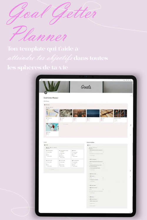 Template Goal Getter Planner - Planifie et atteins tes objectifs