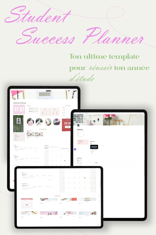 Template Student Success Planner - Organise tes études